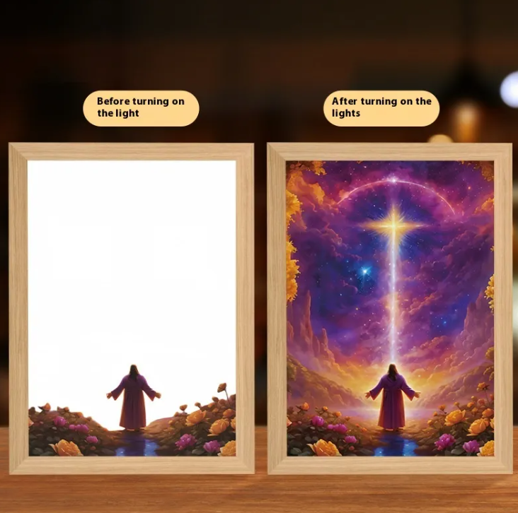 Illuminated Jesus LED Art Decor | Christian Home Decor
