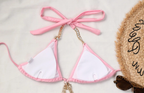 Rhinestone Chain Triangle Bikini Set