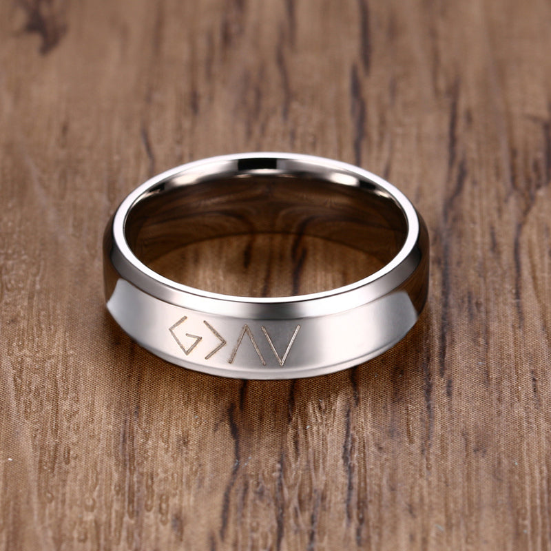 Stainless Steel Christian Scripture Ring | Christian Jewelry