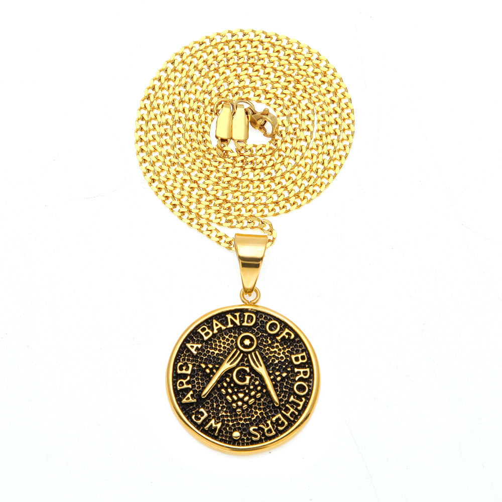 Hip Hop Vintage Military Dog Tag Choker Necklace