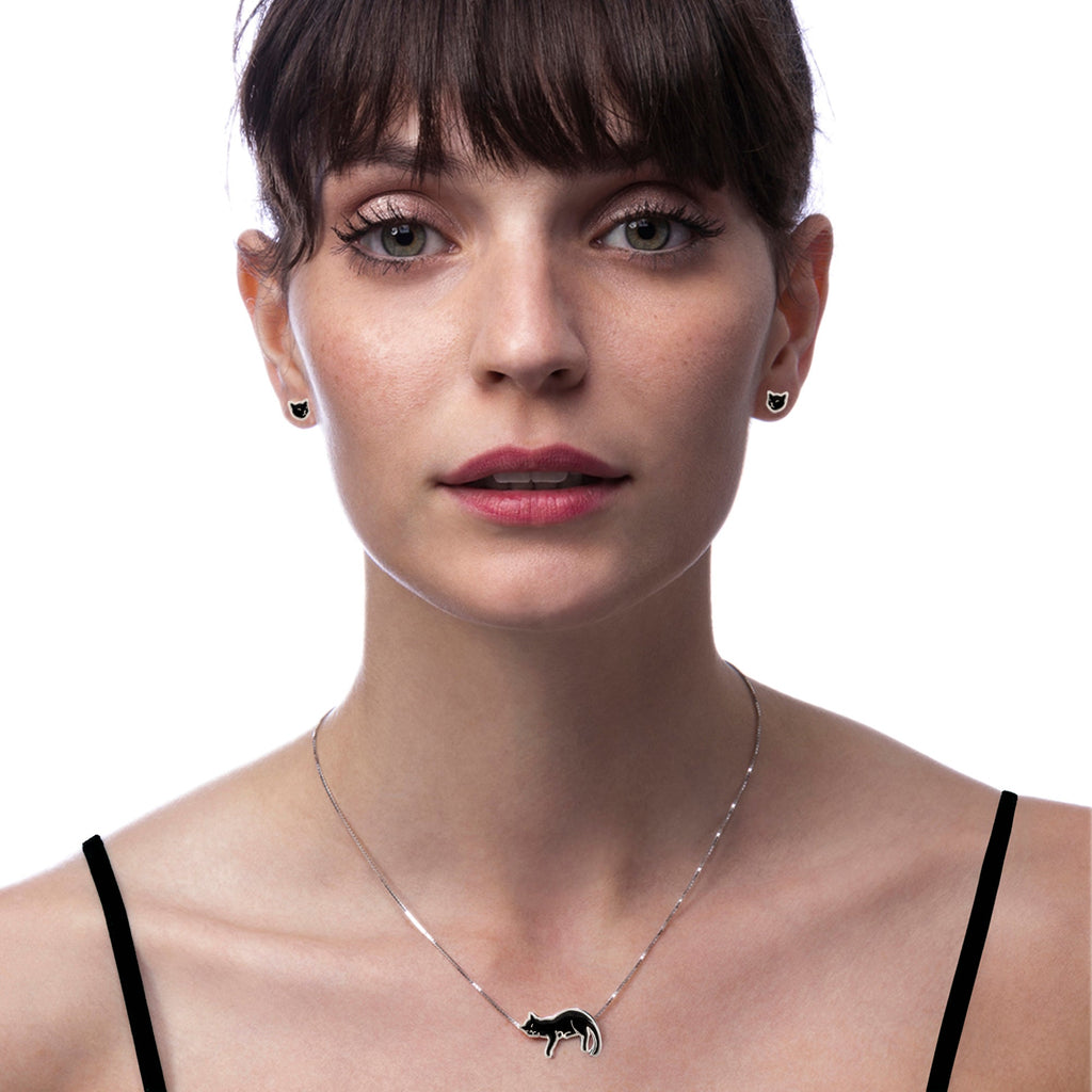 Cat Necklace and Earrings Set | Jewelry