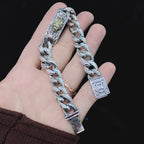 Vintage Men's Bracelet with Horse Whip Chain Design