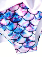 Girls Mermaid Scale One-Piece Swimsuit