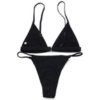 Women's Thin-Strap Triangle String Bikini Set