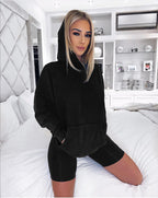 2020 Women's Casual Summer Hoodie and Shorts Set