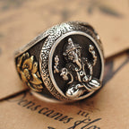 Vintage Thai Silver Elephant God Ring for Men | Jewelry