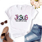 JESUS Women's and Men's Plus Size Short Sleeve T-Shirt | Faith Streetwear
