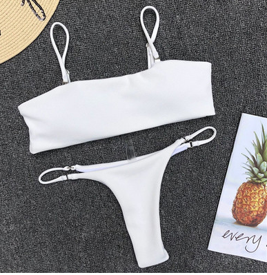 Bandeau Top and String Thong Bikini Set