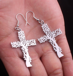 Baroque Cross Ear Hook Retro Bohemian Style Earrings