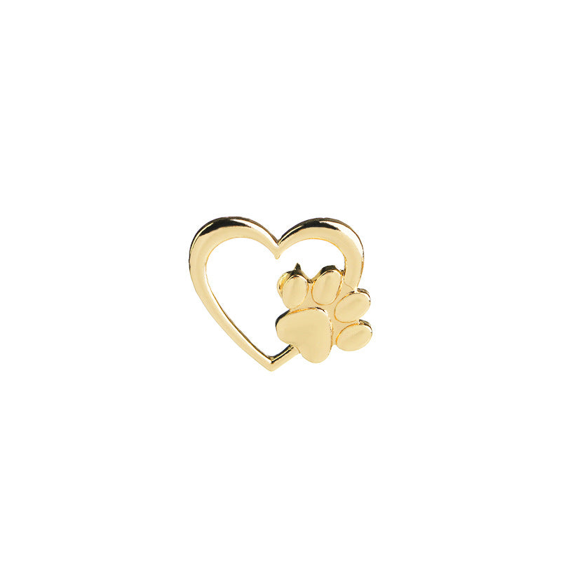 Fashion Korean Dog Paw Hollow Alloy Brooch Accessories