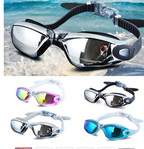 Unisex Anti-Fog Mirrored Swim Goggles with Earplugs