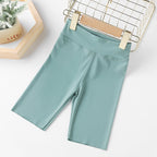 High Waist Elastic Slim Sports Shorts for Girls