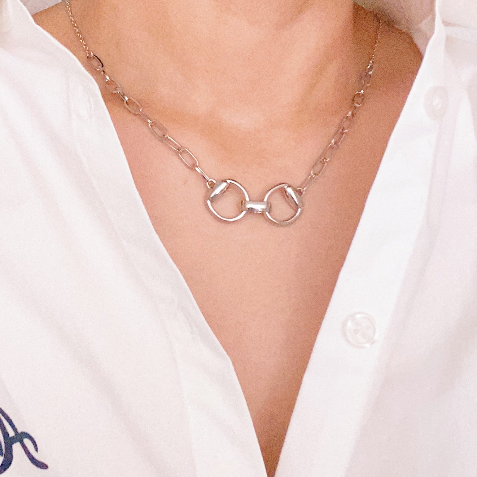 Equestrian Pendant Chain Necklace | Jewelry