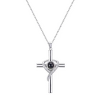 I Love You Projection Cross Pendant