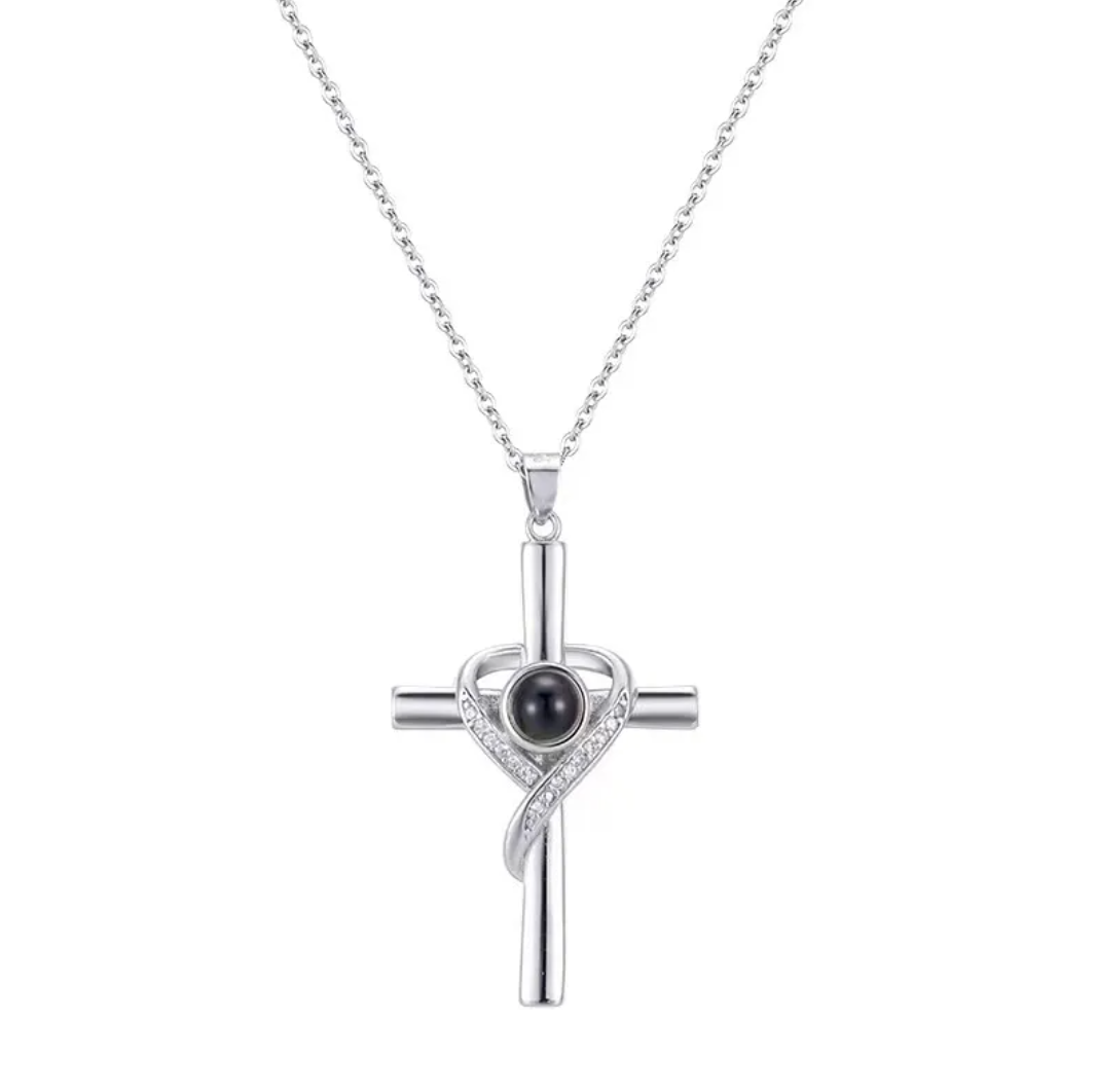 I Love You Projection Cross Pendant