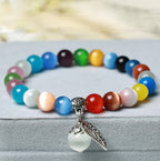 Handmade Cat's Eye Stone Crystal Bracelet