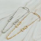 Double Equestrian Chain Necklace | Jewelry