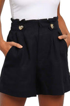 2020 New Women's High-Waist Loose Cotton Linen Shorts