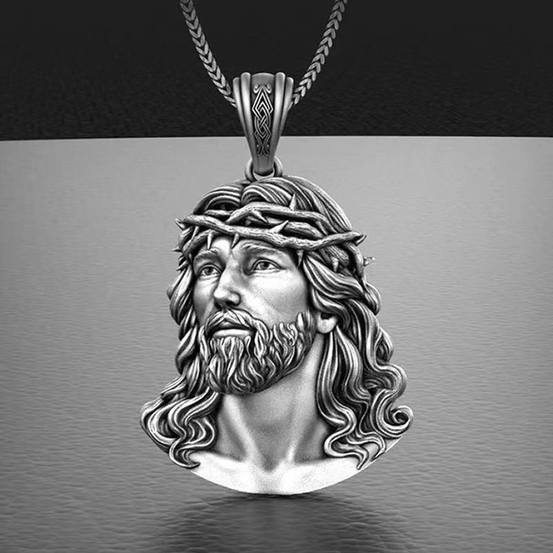 Hip Hop Jesus Pendant Necklace - Retro Fashion Gift