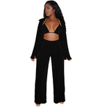 Bikini Top, Pants and Cardigan Set