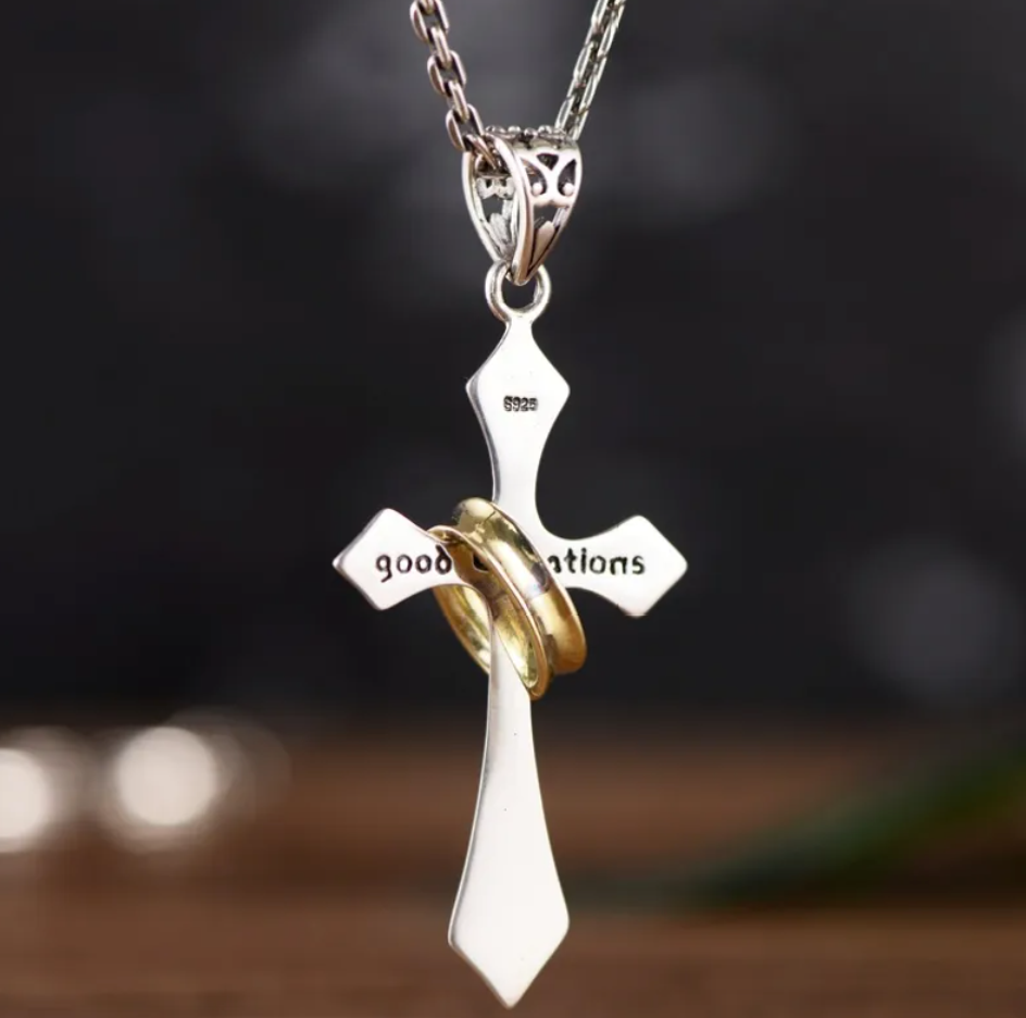 Sterling Silver Jesus Cross Pendant | Christian Jewelry