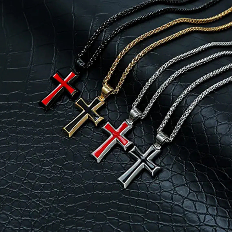 Minimalist Stainless Steel Cross Pendant Necklace | Christian Jewelry