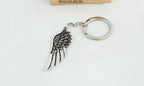 Heart-Shaped Rhinestone Keychain with Angel Wings | Accessory