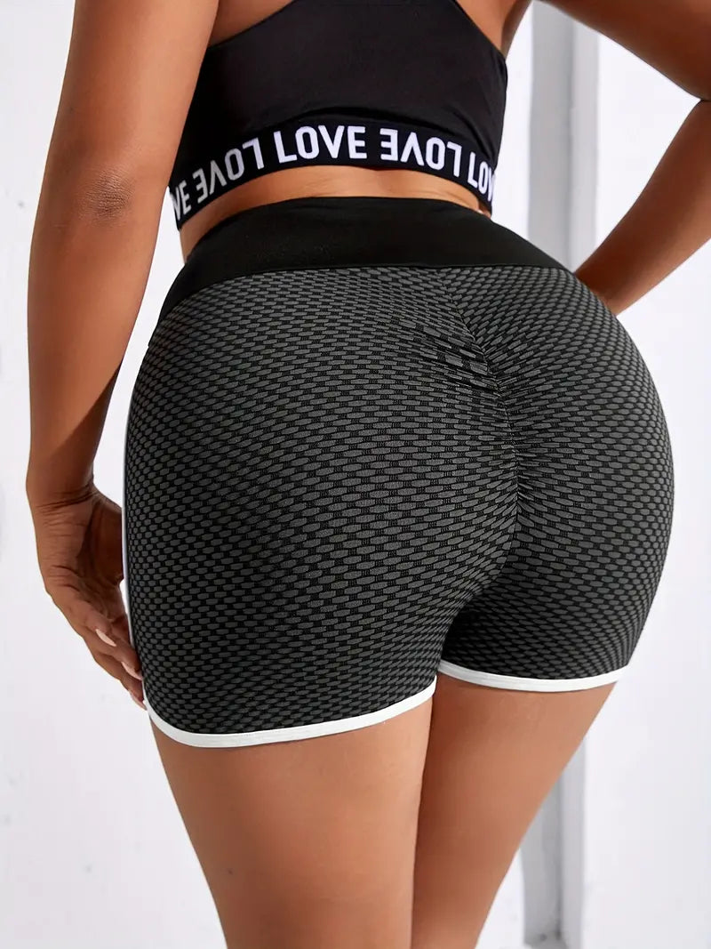 Plus Size Women's High Rise Sports Shorts with Wide Band