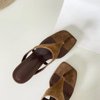 Retro Minimalist Thong Stiletto Sandals