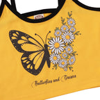 Girls' Spring Summer Butterfly Print Vest & Daisy Shorts