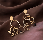 2020 Trendy Cat Pendant Earrings for Women in Silver