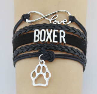Woven Bracelet with Cat Paw Charm and Letter Beads