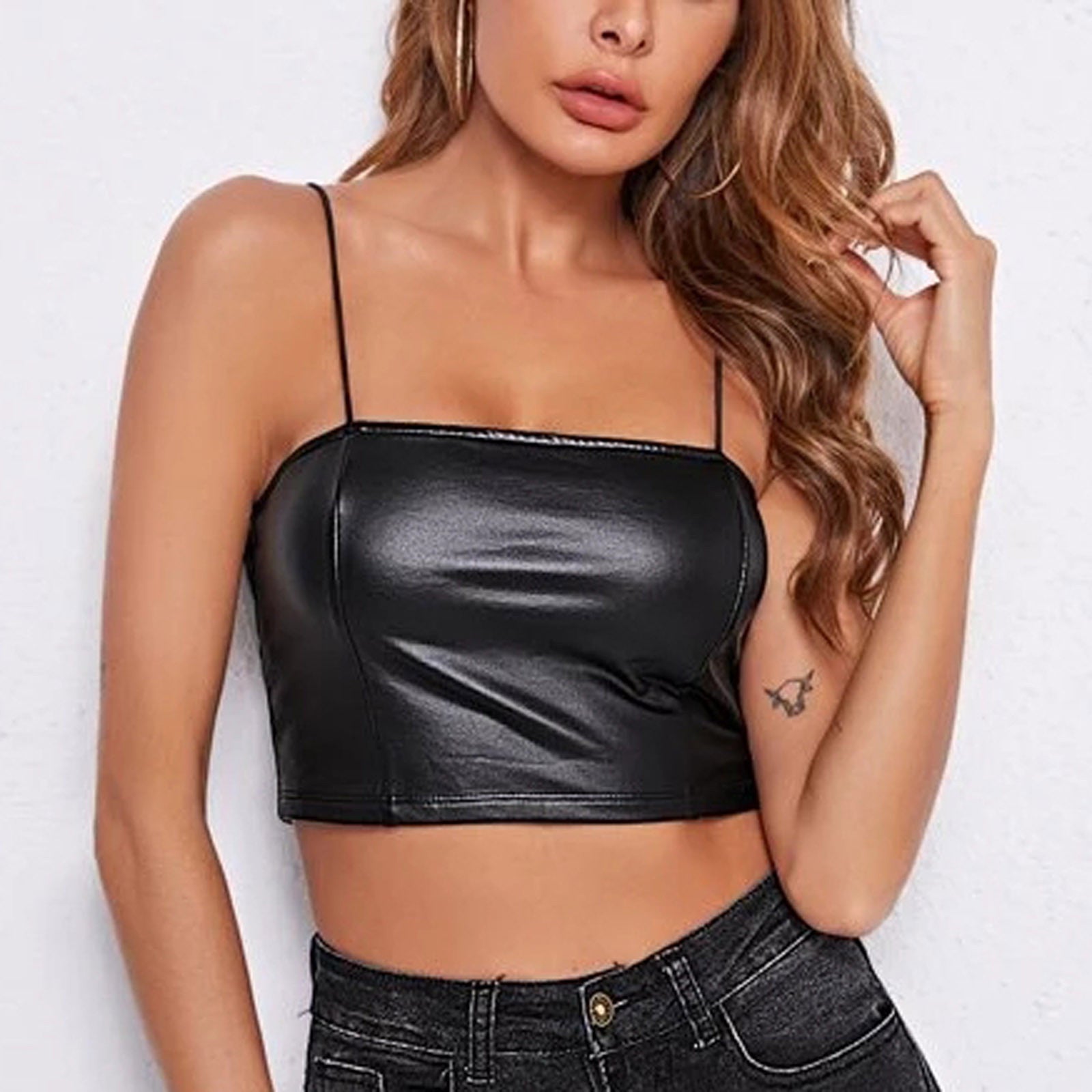 2022 New Solid Color Crop Top with Slim Fit