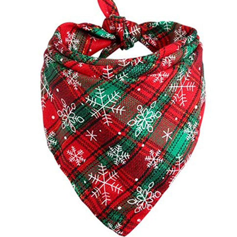 Double-layer Cotton Plaid Pet Scarf for Cats & Dogs