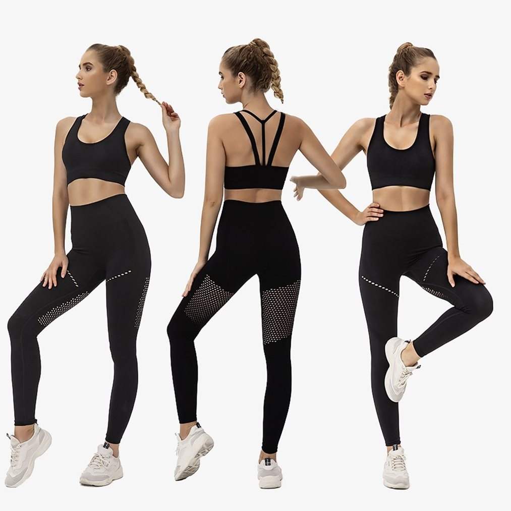 Seamless Yoga Set with Pants and Tank Top for Women