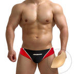 Men's Color Block Low-Rise Swim Briefs