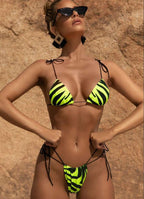 Tiger Stripe Micro String Bikini Set