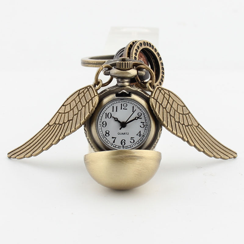 Harry Potter Golden Snitch Quidditch Pocket Watch Keychain | Accessory