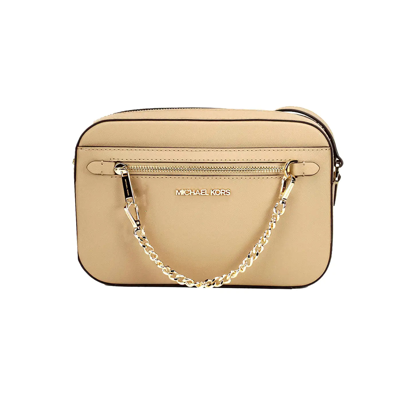 Michael Kors Jet Set EW Camel Zip Chain Crossbody