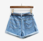 High-Waisted Loose Denim Shorts for Women Summer