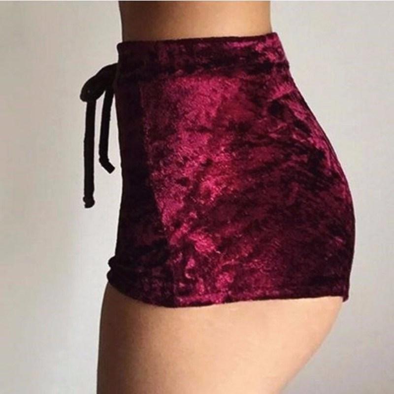 Women's Flannel Elastic Tie Casual Sports Shorts