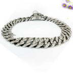 Dog Chain Neck Ring with Mirror Light Design