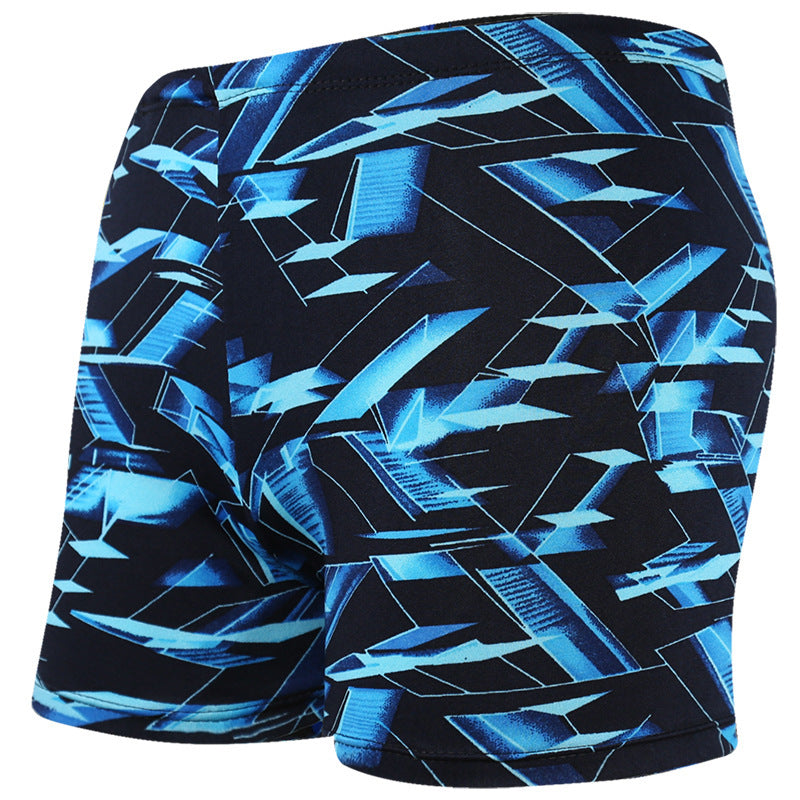 Large Loose Fit Adult Swim Shorts with Beach Print