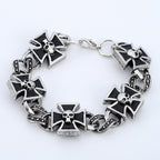 Men's Vintage Punk Alloy Drop Oil Cross Bracelet