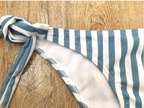 2020 New Striped Blue One-Shoulder Bikini Swimsuit