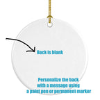 Teddy Guinea Pig Christmas Ceramic Ornament | Holiday Decor