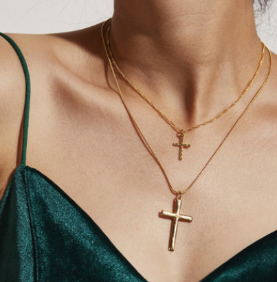 Religious Elements Necklace Set with Cross Pendant | Christian Jewelry