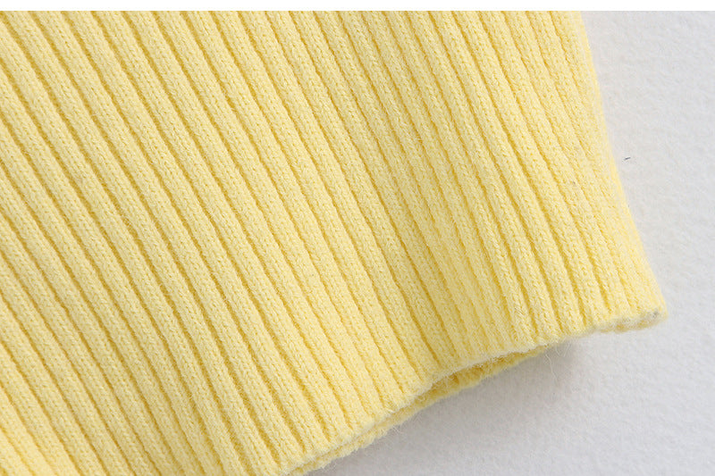 Aussie Design Sleeveless Knitted Crop Top Tank Top