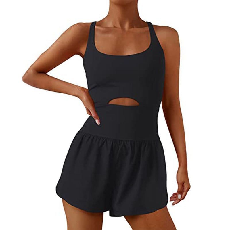 Fashionable Women's Yoga Shorts and Loose Fitness Set