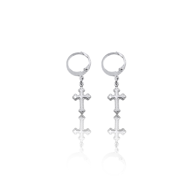 Vintage Jesus Cross Cone Earrings for Men and Women | Christian Jewelry